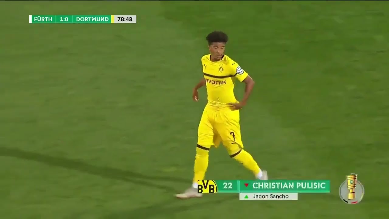 Jadon Sancho vs Greuther Fürth DFB Pokal (20/08/2018)
