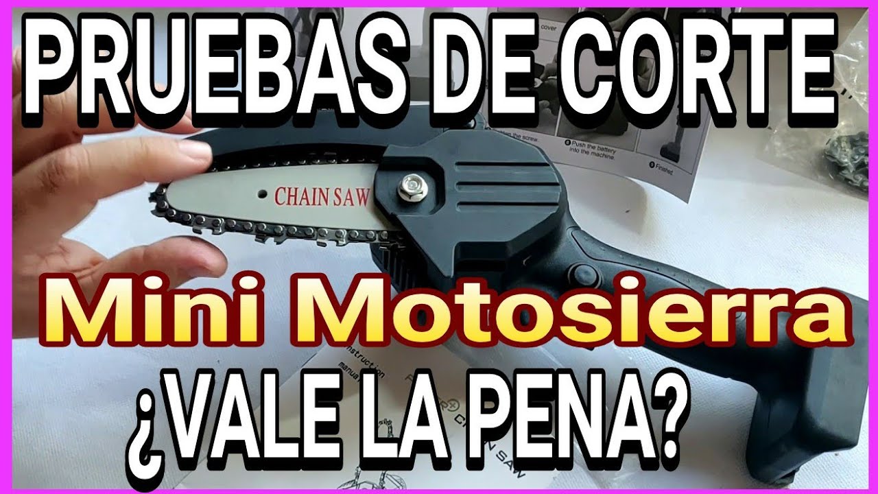 Mini MOTOSIERRA pequeña y ligera a BATERÍA | Pruebas de corte y opinión