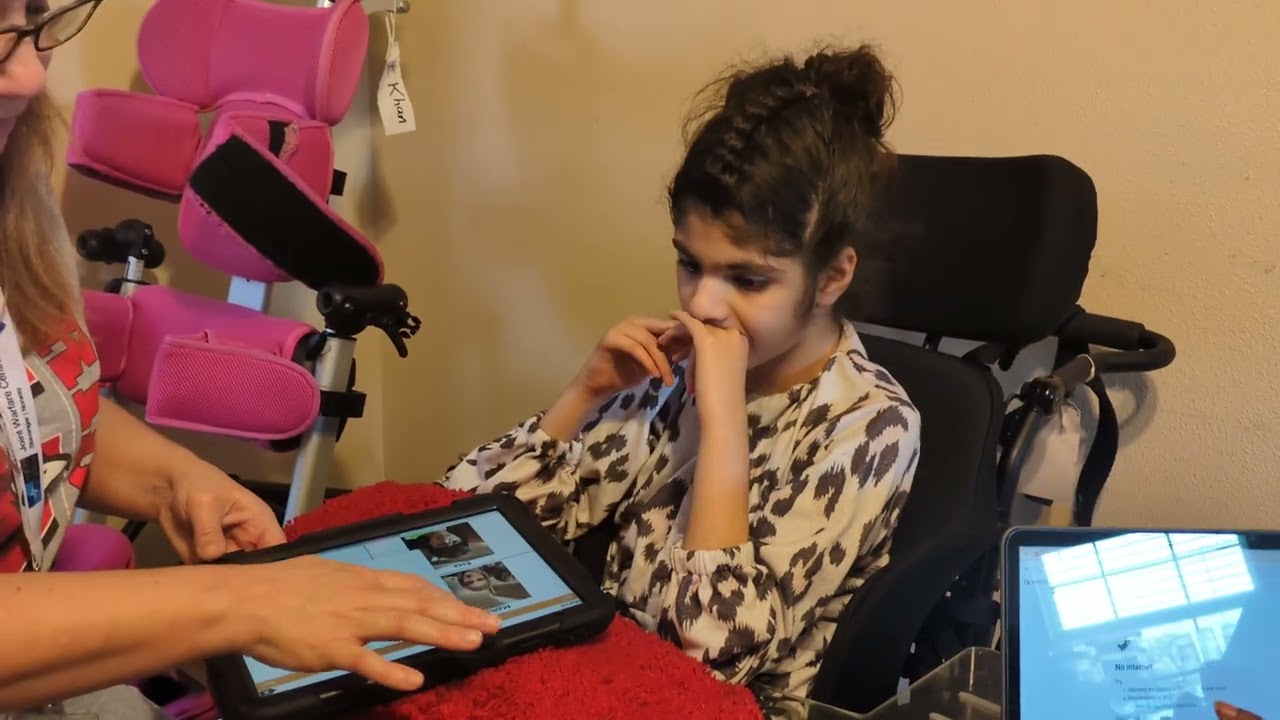 Home bound/ working on device/ speech therapy/6th grader 