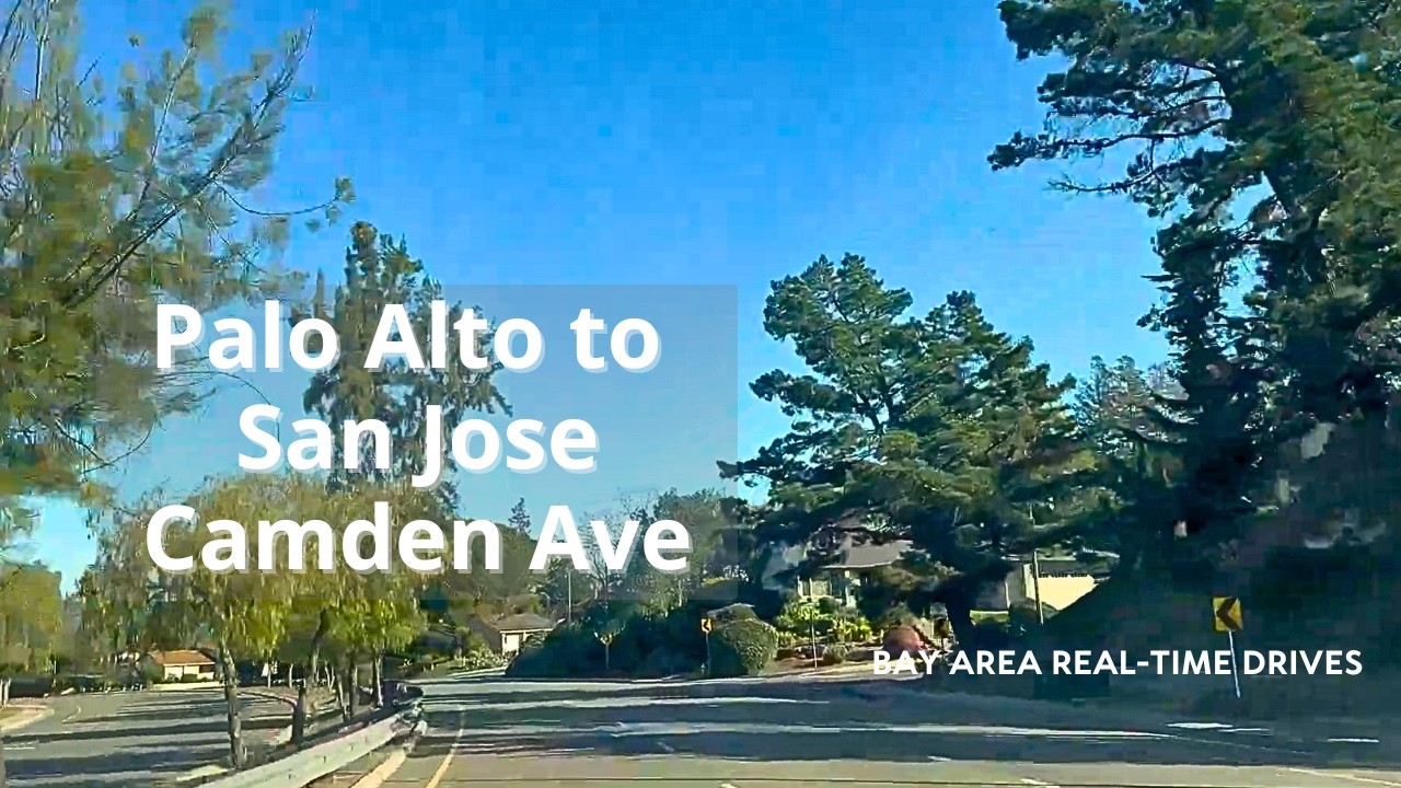 Palo Alto to San Jose | Camden Avenue (Real-Time Drive, No Music)