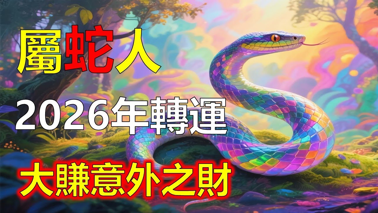 屬蛇人，2026年大賺意外之財。#2026蛇#生肖蛇