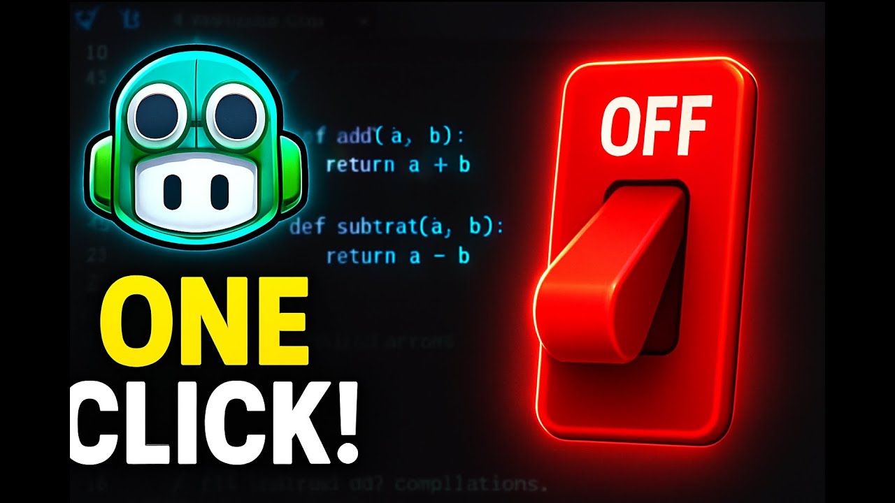 Turn Off GitHub Copilot in VS Code with ONE Click! (Code completion and auto suggestions)