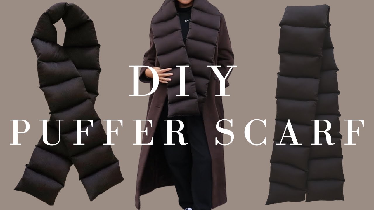 DIY PUFFER SCARF // how to make a quilted puffer scarf - sewing tutorial #sewing #fashion #diy