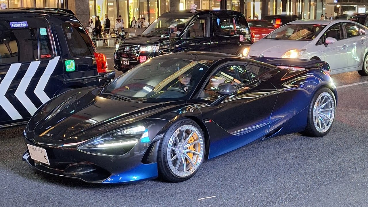 One evening carspotting in Ginza, Tokyo with INSANE cars Ferrari, Lamborghini, McLaren, Aston Martin