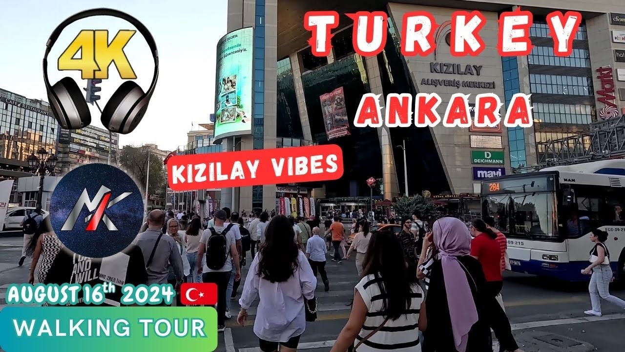 🌐 FRIDAY in ANKARA’s Vibrant CENTRAL DISTRICT 🇹🇷 (Turkey, August 2024) 🚶 [Walking Tours]