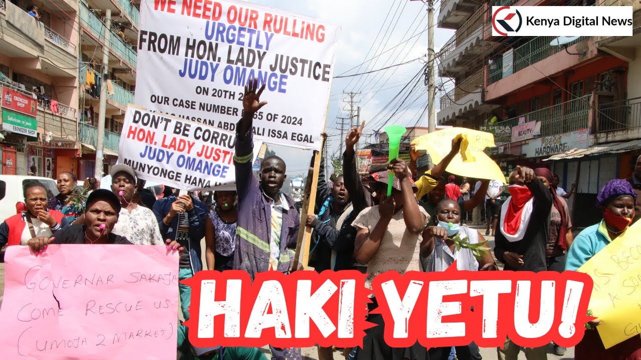 LIVE:  Protests Erupt in Nairobi's Umoja 2 Estate as Residents Light Bonfire​​s, Defend their Market