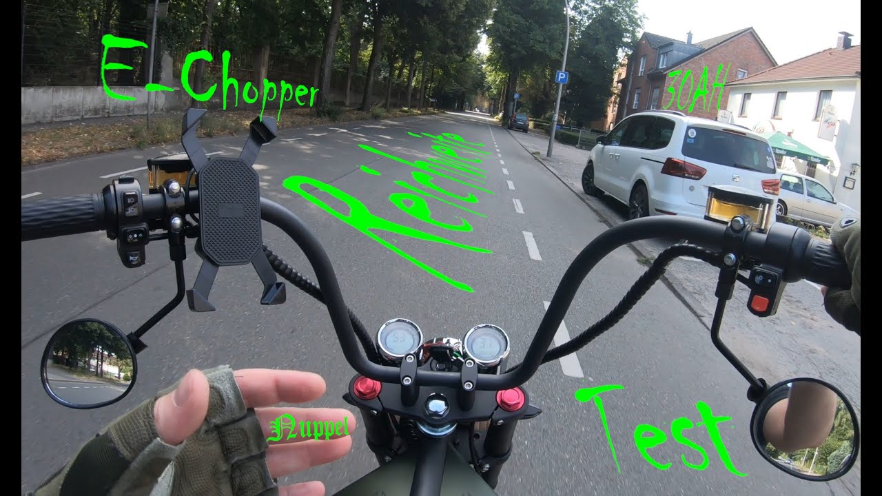 E-Chopper - Alltags-Reichweitentest 30AH-Akku
