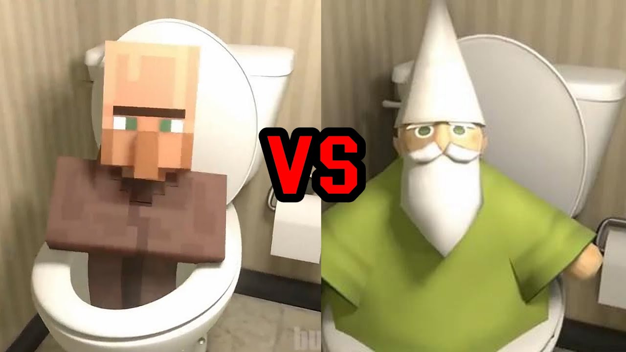 SKIBIDI TOILET MINECRAFT VILLAGER VS SKIBIDI TOILET GREEN WIZARD GNOME BATTLE
