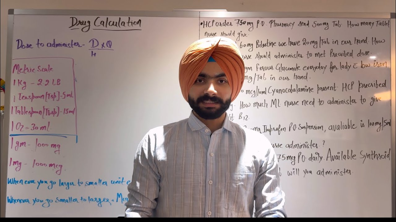 Drug Calculation..Everything you need to know Dose Calculation#angrejsingh#nclexquestions