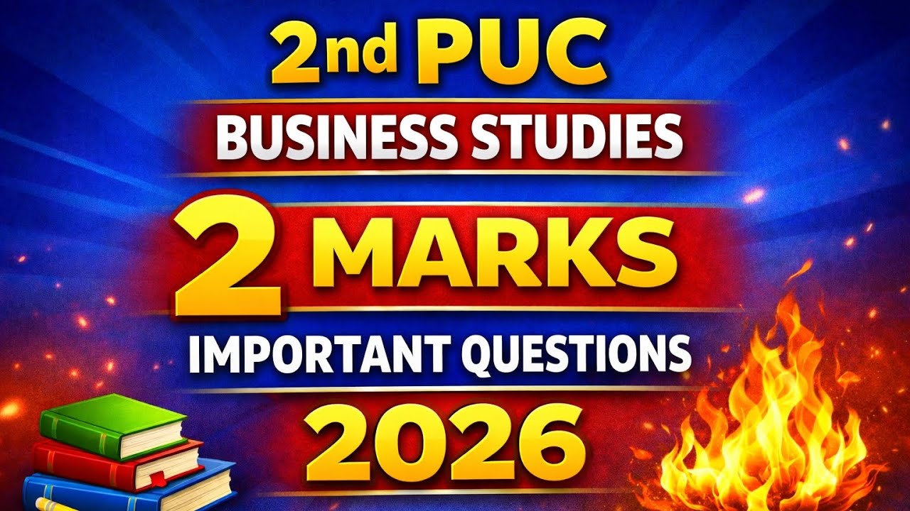 2nd PUC business study all 2 marks important questions 2026