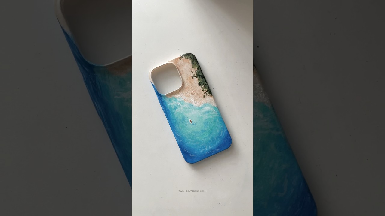 Diy phone case/ acrylic painting on phone cover #shots #art #ytstudioes #youtubeshorts