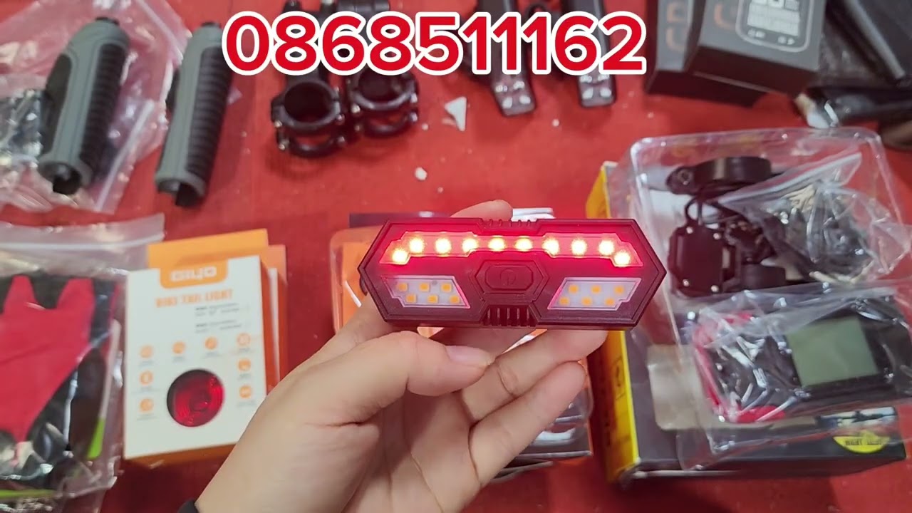 Giảm giá 50%- khui thùng phụ kiện xe đạp Nhật mới về- mũ bảo hiểm có kính-yên xe đạp Mỹ - đèn 2 bóng