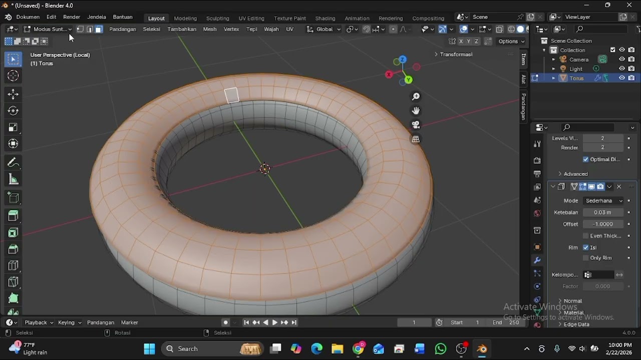 make donut in blender