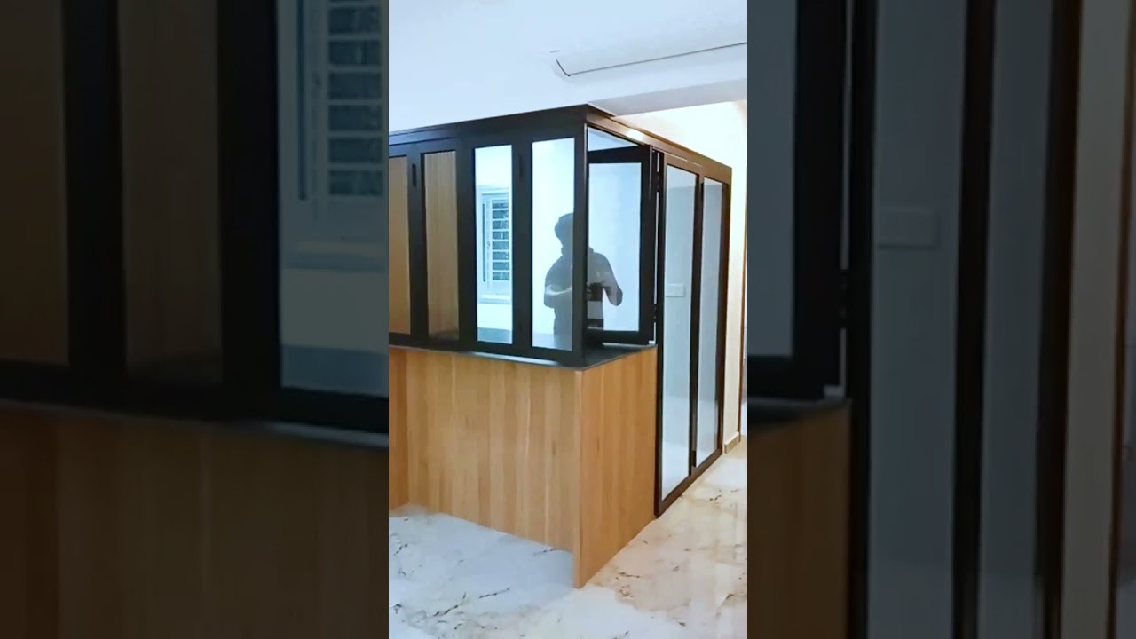 Countertop island door that perfectly separated your open space kitchen with your living room