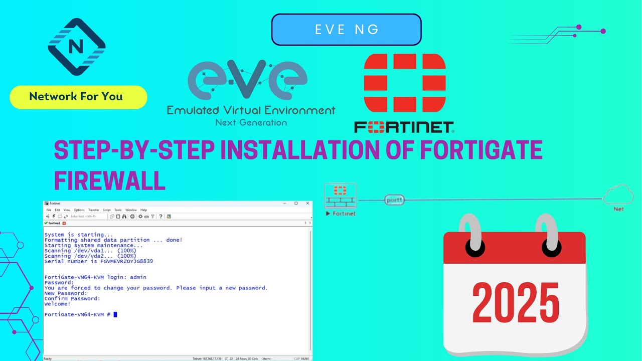 Download & Install FortiGate Firewall in EVE-NG (2025) | Step-by-Step Guide
