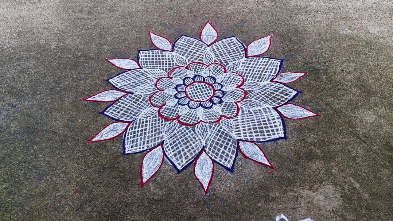 Easy Rangoli Kolam | Friday Kolam | Muggulu | Rangoli Design by kaikolangal