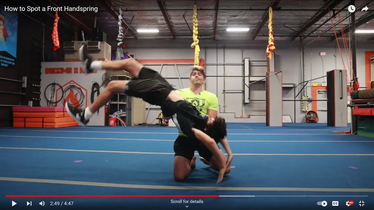 Best How to Spot a Front Handspring for your friend or beginners