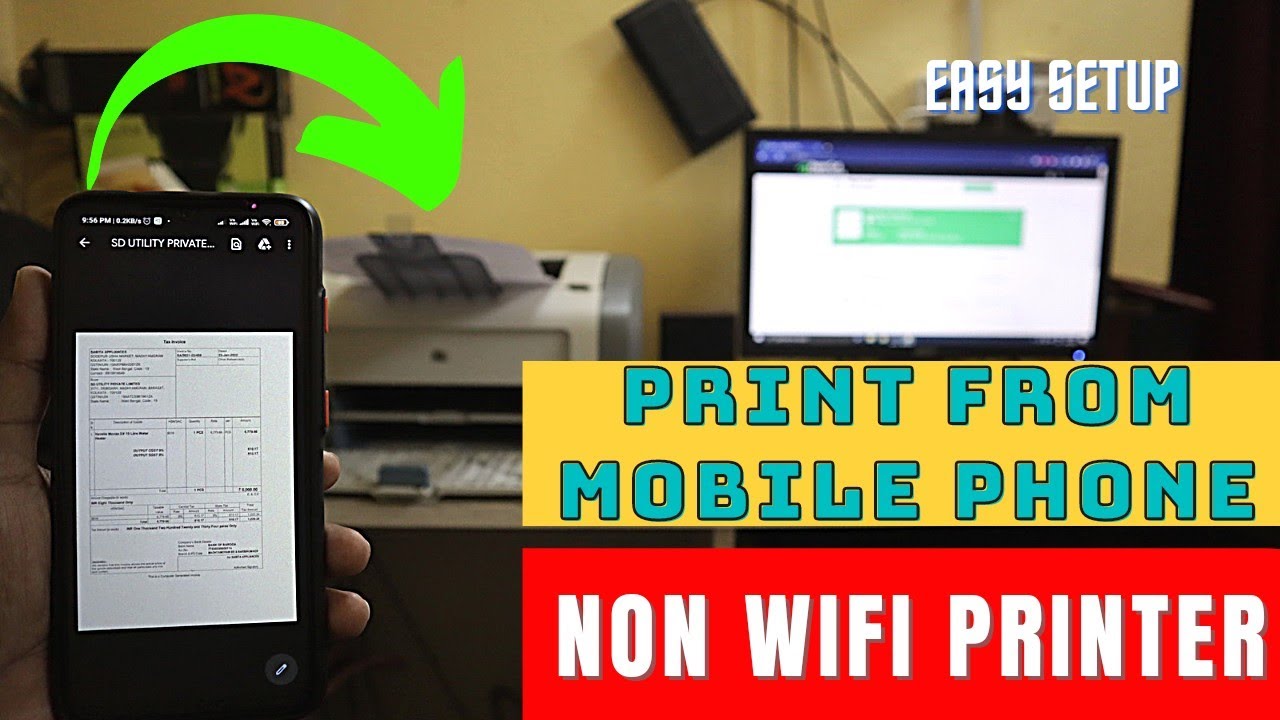 Print From Android Phone To a Non-WiFi & USB Printer Connected To PC - Without WiFi Printer