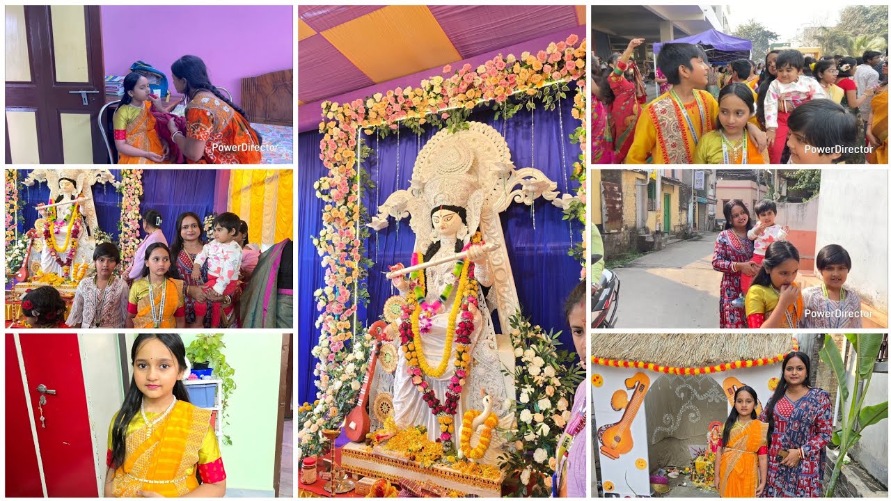 সরস্বতী পুজোর দিন আমার ছোট্ট সরস্বতীকে মনের মত সাজিয়ে নিয়ে ঘুরতে গেলাম #saraswatipuja2026 