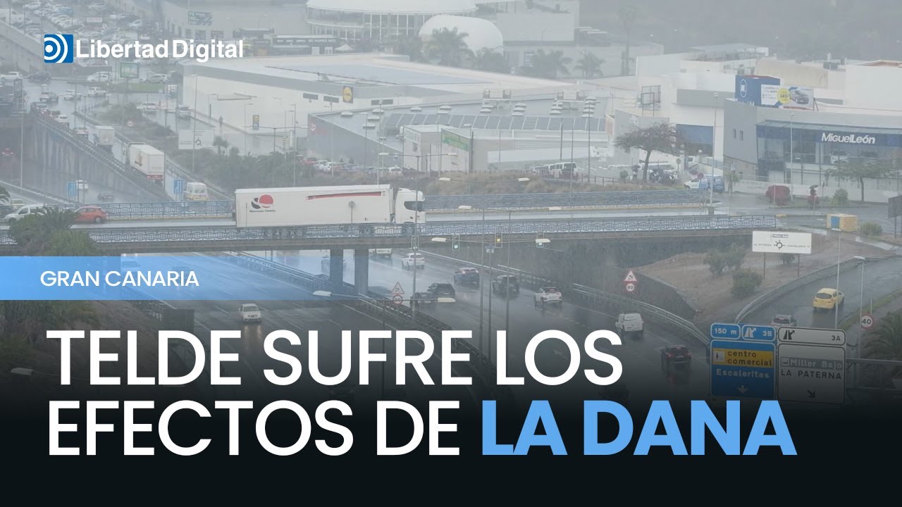 Desbordamiento de barrancos y vehículos arrastrados por la corriente en Telde tras la DANA