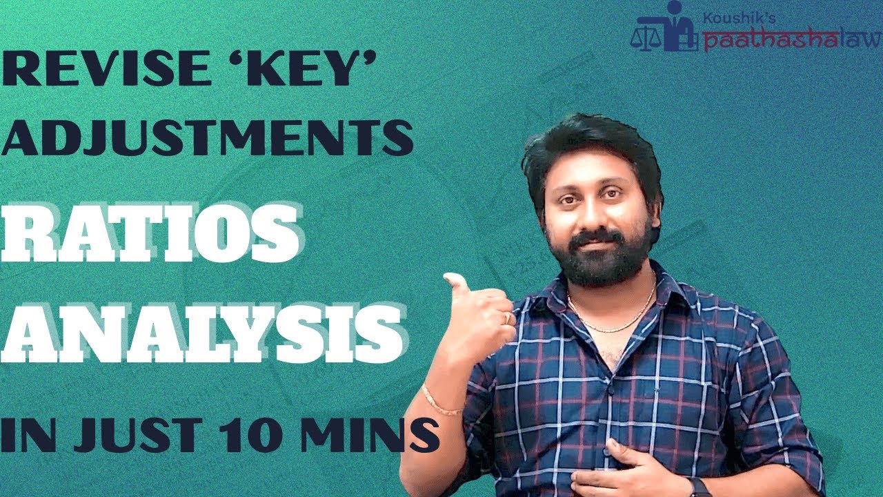 RATIOS ANALYSIS - KEY ADJUSTMENTS IN 10 MINS - CA INTER FM