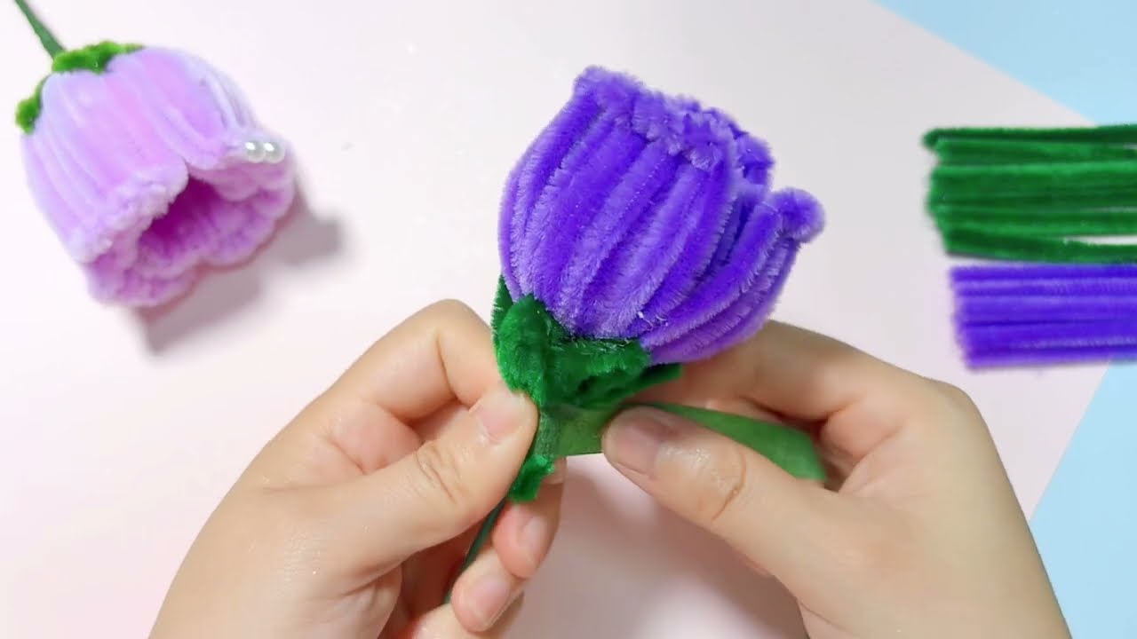🌹 How to Make a Romantic Rose with Pipe Cleaners | Easy DIY Tutorial