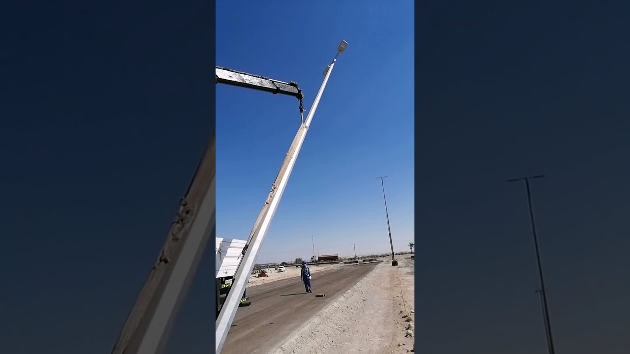 Street Light pole installation 14mtr