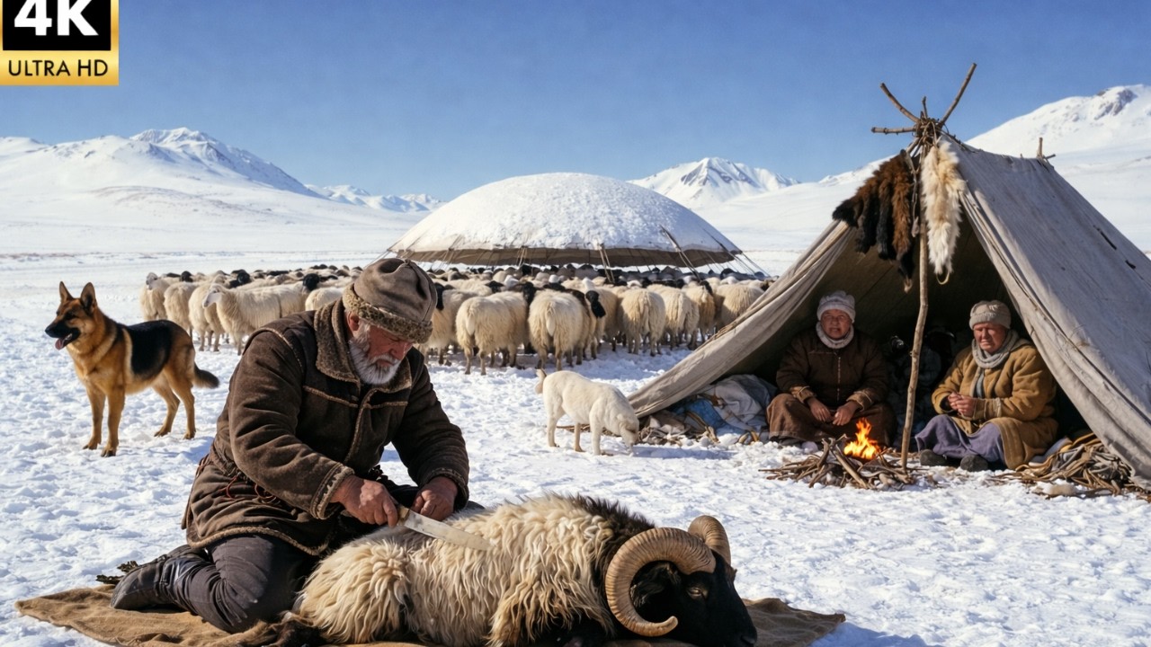 Shepherd Life in a Frozen Afghan Mountain Pass | Surviving Extreme Winter