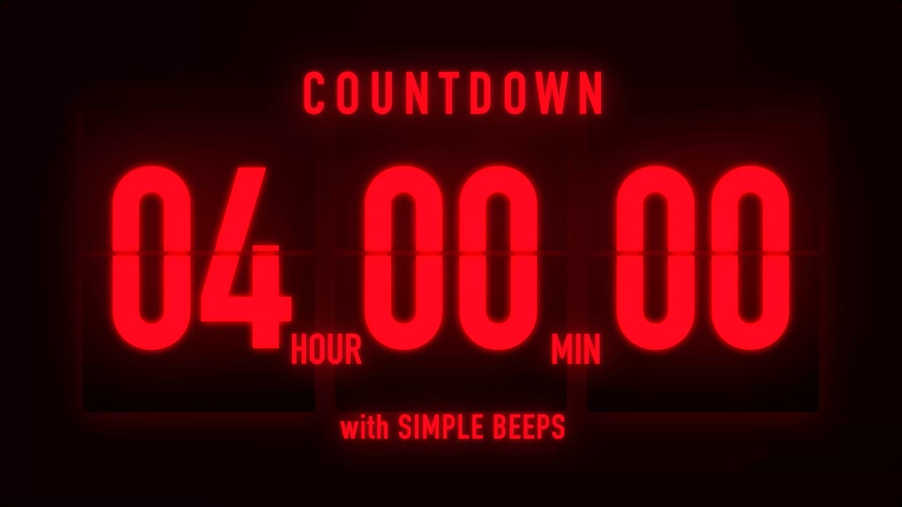 4 Hour Flip Clock Timer / With Simple Alert 🚨