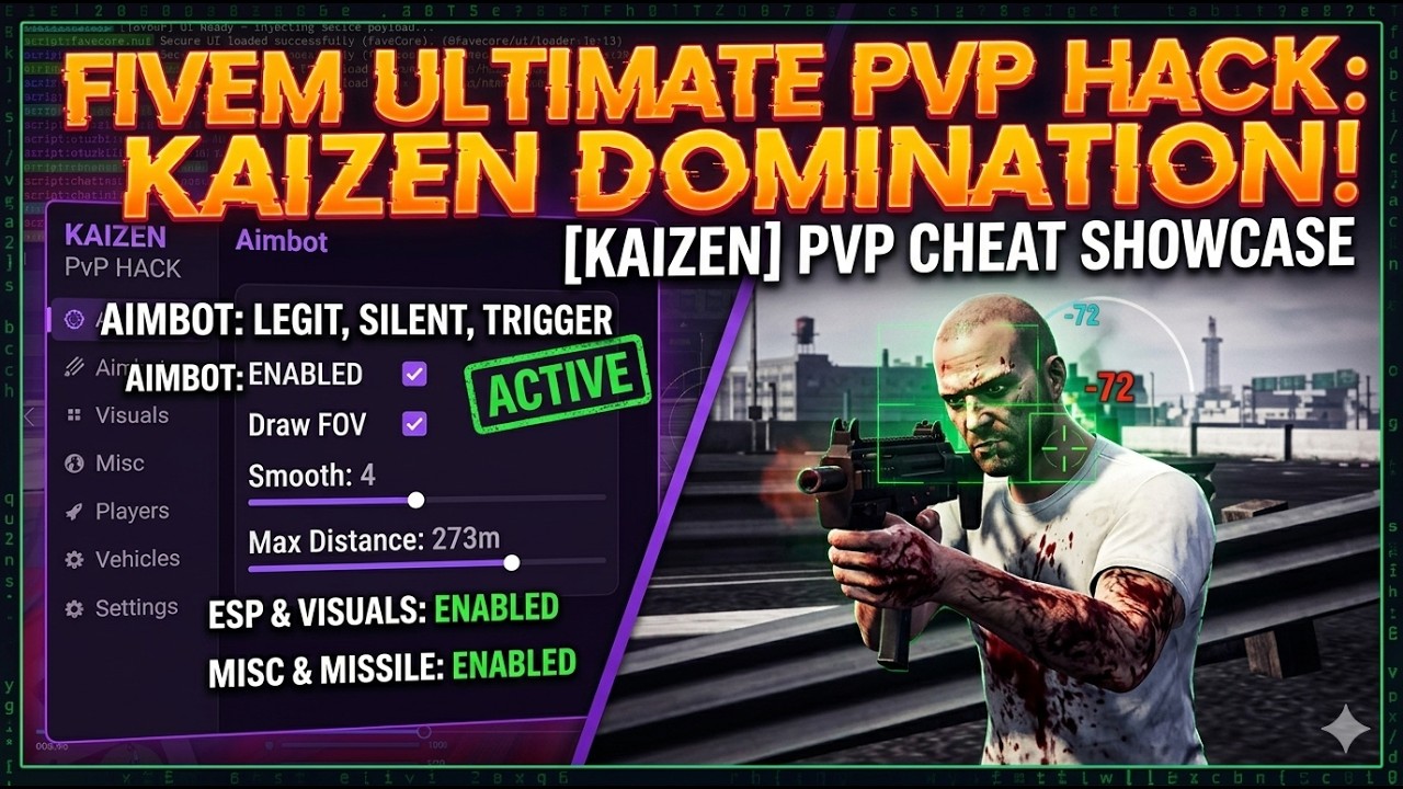 FiveM Cheat No Anti-Cheat Can Stop: Kaizen (1v5 Showcase)