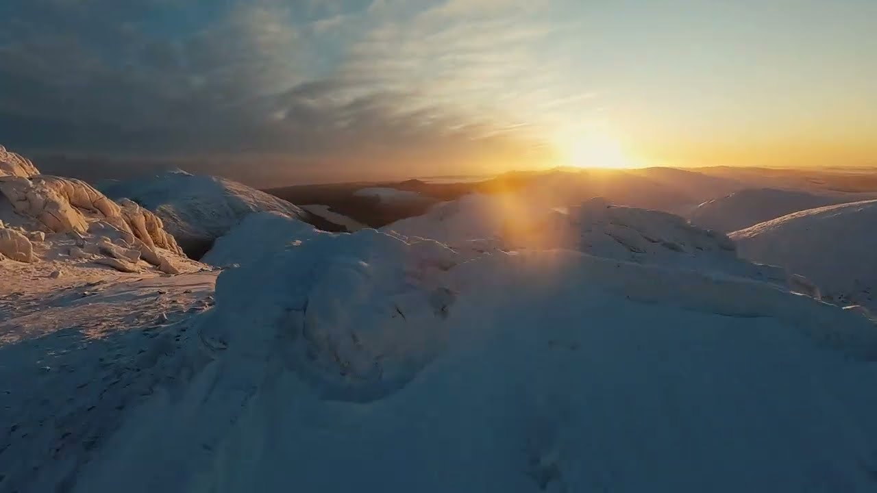 Winter Sunset along the Mourne Wall - EaZeeFPV