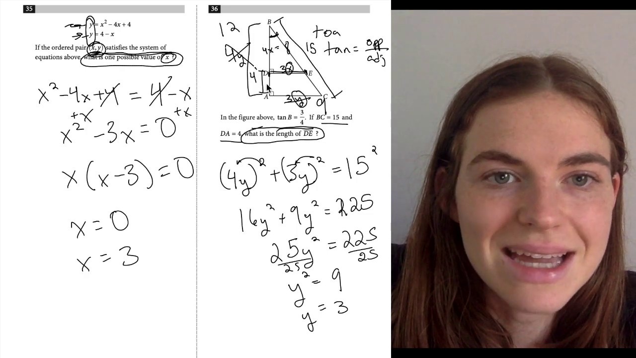 Practice SAT 7 Math with Calculator Test - Grid-In Questions - Question 36