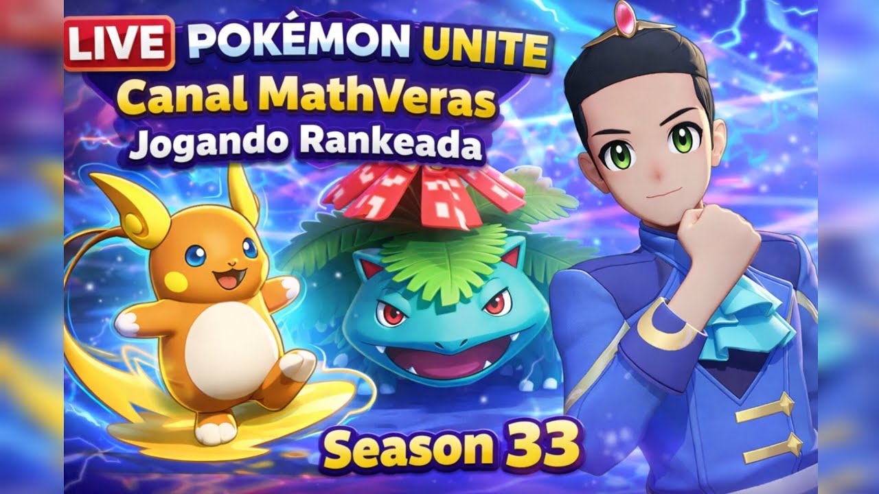 Matheus Veras está ao vivo! Pokémon Unite!