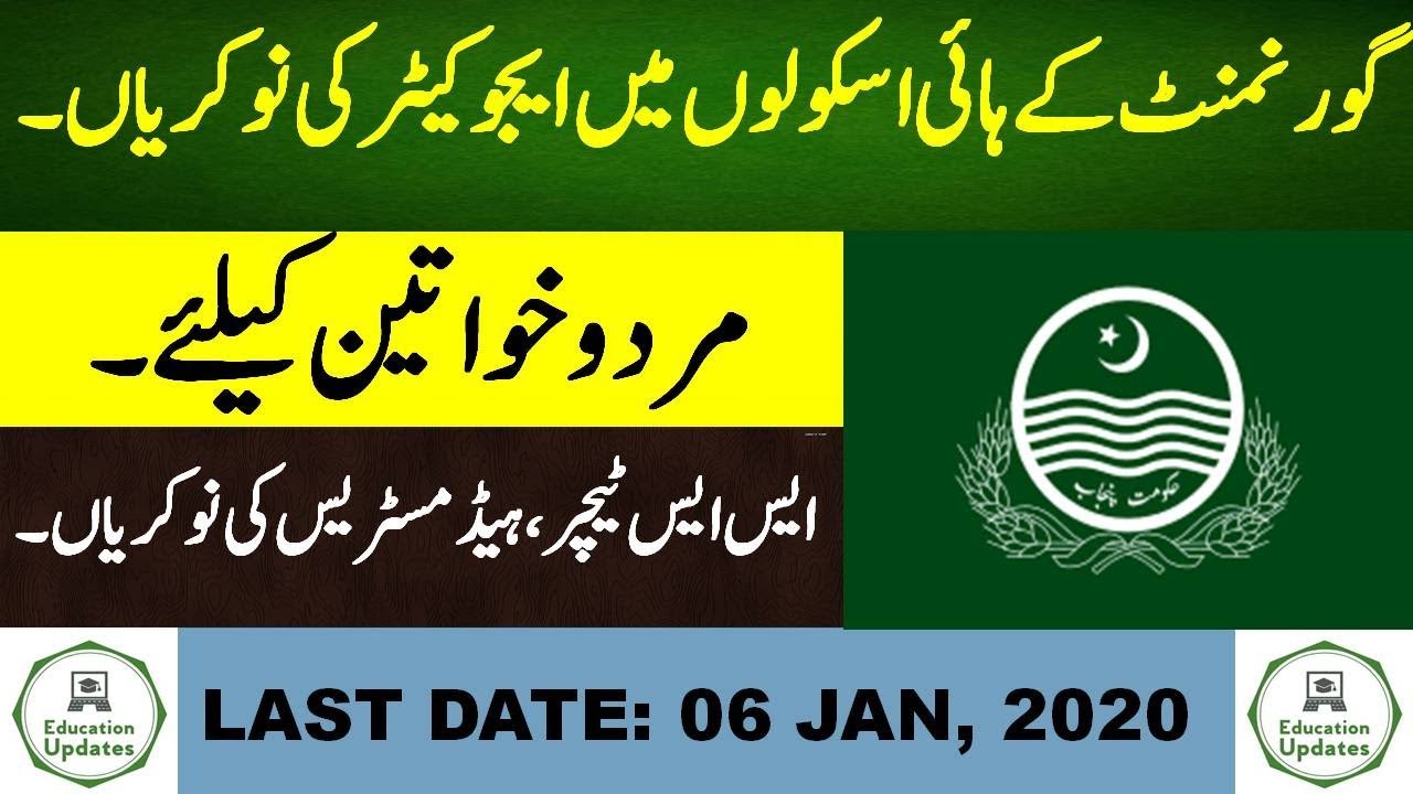 PPSC Jobs 2020 For SS Teacher, Headmistress | Ppsc Jobs 2020 | By Education Updates
