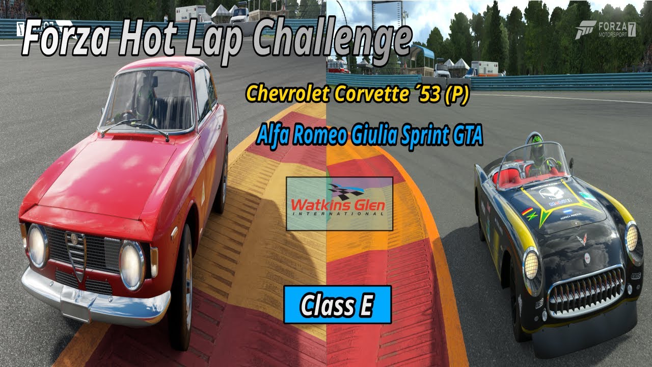 Alfa Romeo Giulia Sprint GTA vs Chevrolet Corvette ´53 (P) Watkins Glen HLC !!