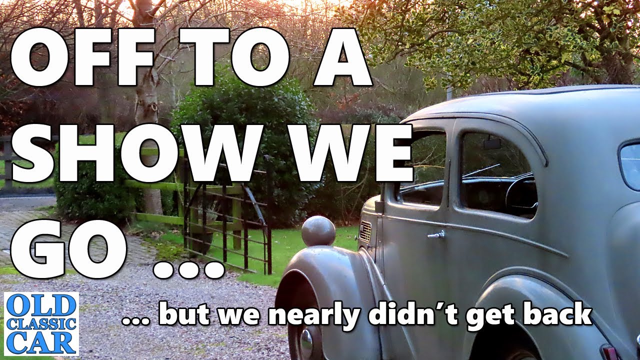 Classic car show time - Ford Anglia prep, bakelite attention, off we go ... an imminent fail avoided