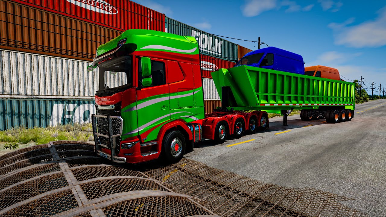 Trucks vs Upside Down Speed Bumps | BeamNG.DRIVE