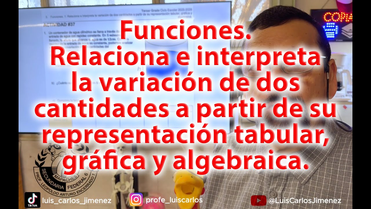 Funciones. Relaciona e interpreta la variación de dos cantidades.