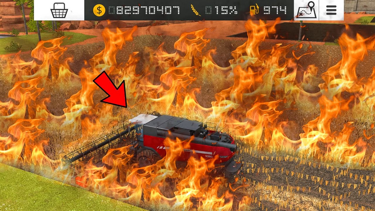 Fire Spreading All Farm With Harvester ? Fs18 Multiplayer | Timelapse |