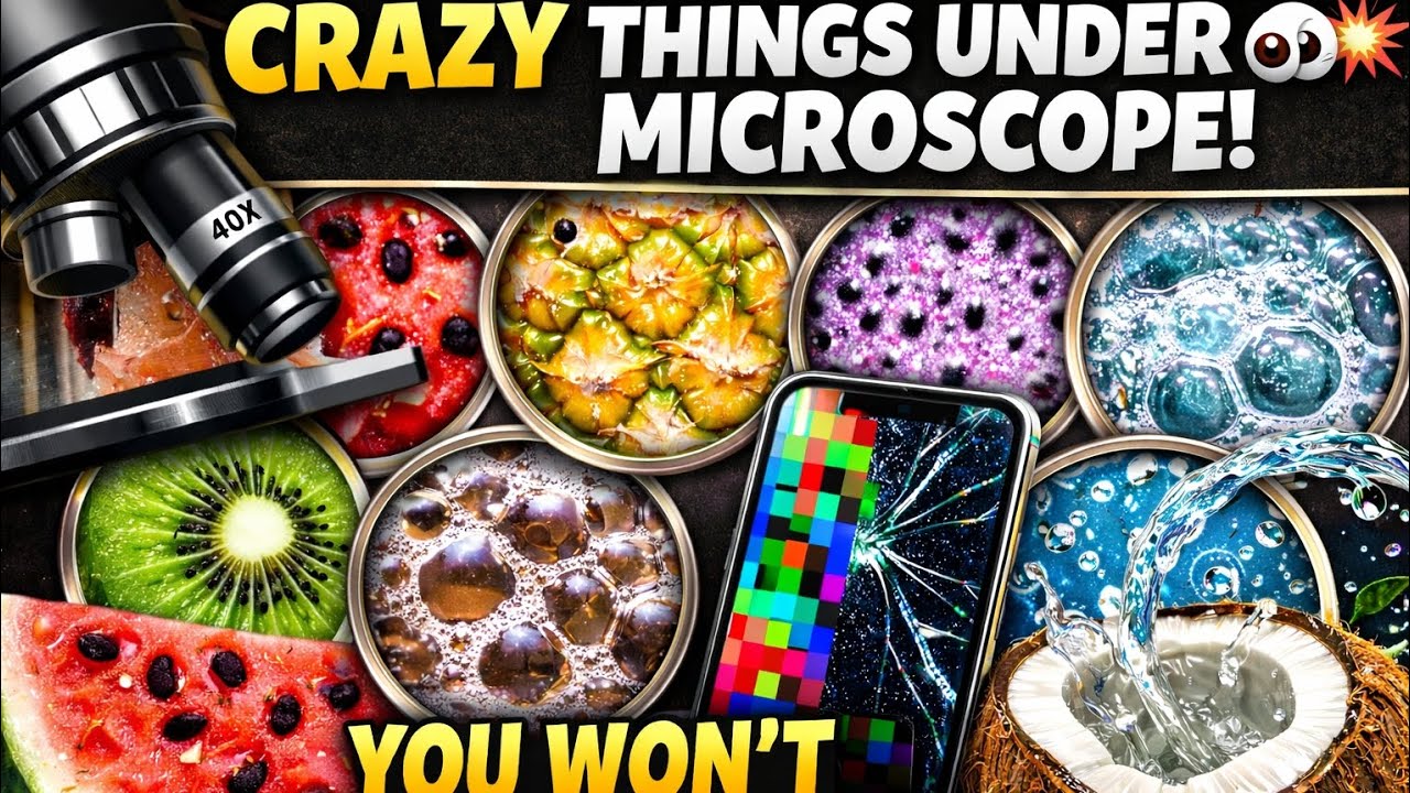 Crazy Things Under Microscope🔬 foods and much more 🦠