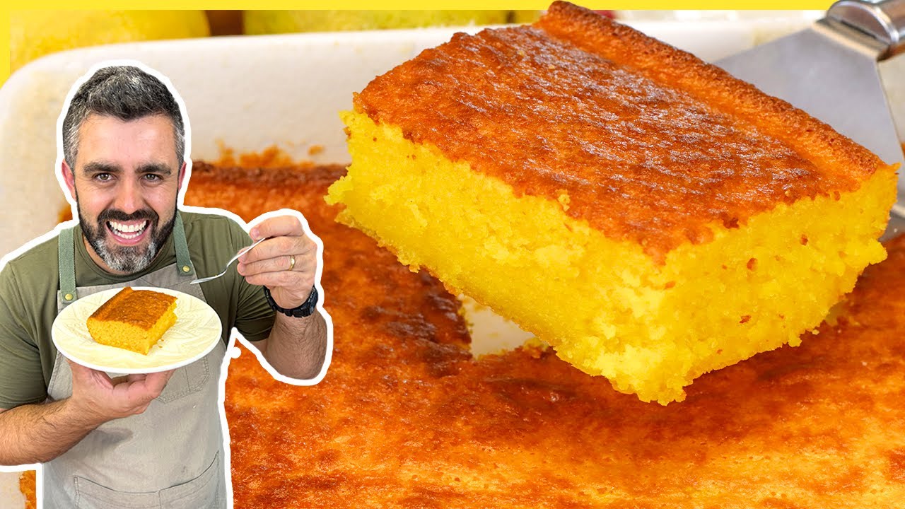 SEM LEITE E SEM FARINHA I BOLO DE LARANJA I FOFINHO I F&Aacute;CIL I DELICIOSO I Receitas de Pai