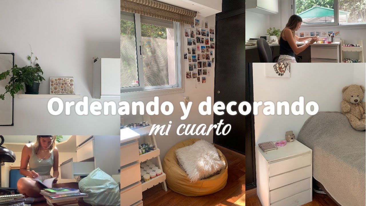 ORDENANDO mi HABITACION / organización y limpieza de mi escritorio