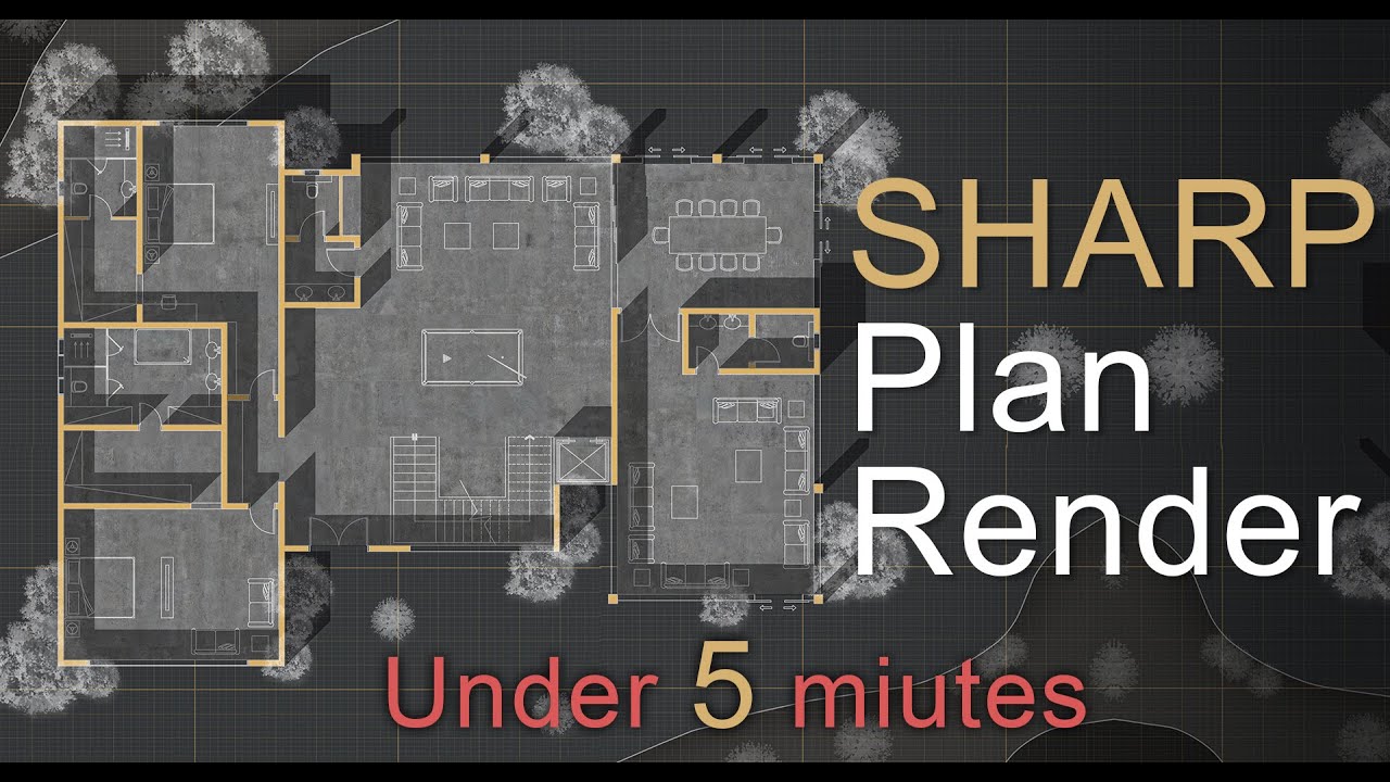 How to Render Architecture Floor Plans UNDER 5 MINUTES Using Photoshop