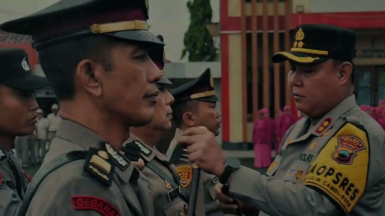 Upacara Kenaikan Pangkat dan Serah terima Jabatan Kabagops, Kabagren dan Kapolsek jiken