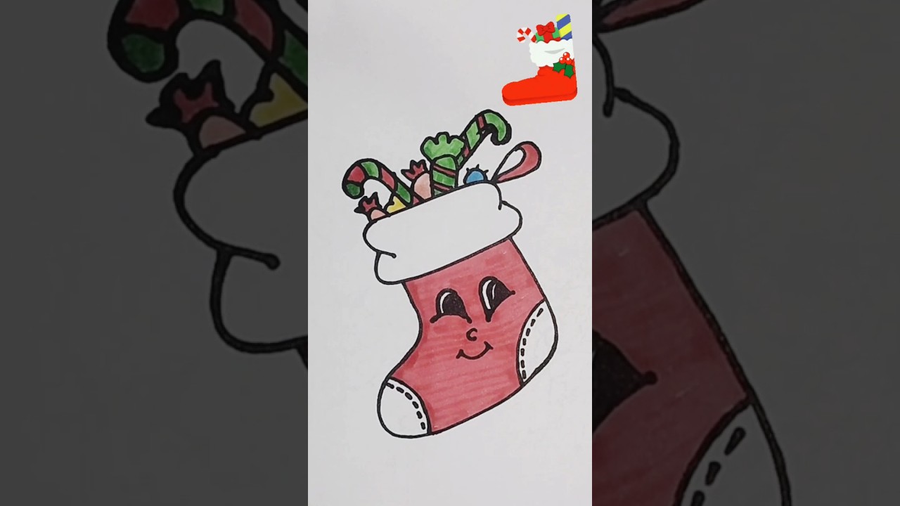 #christmasseries#christmasstocking #easydrawingvideos#freehanddrawing#cutedrawing#creactivity