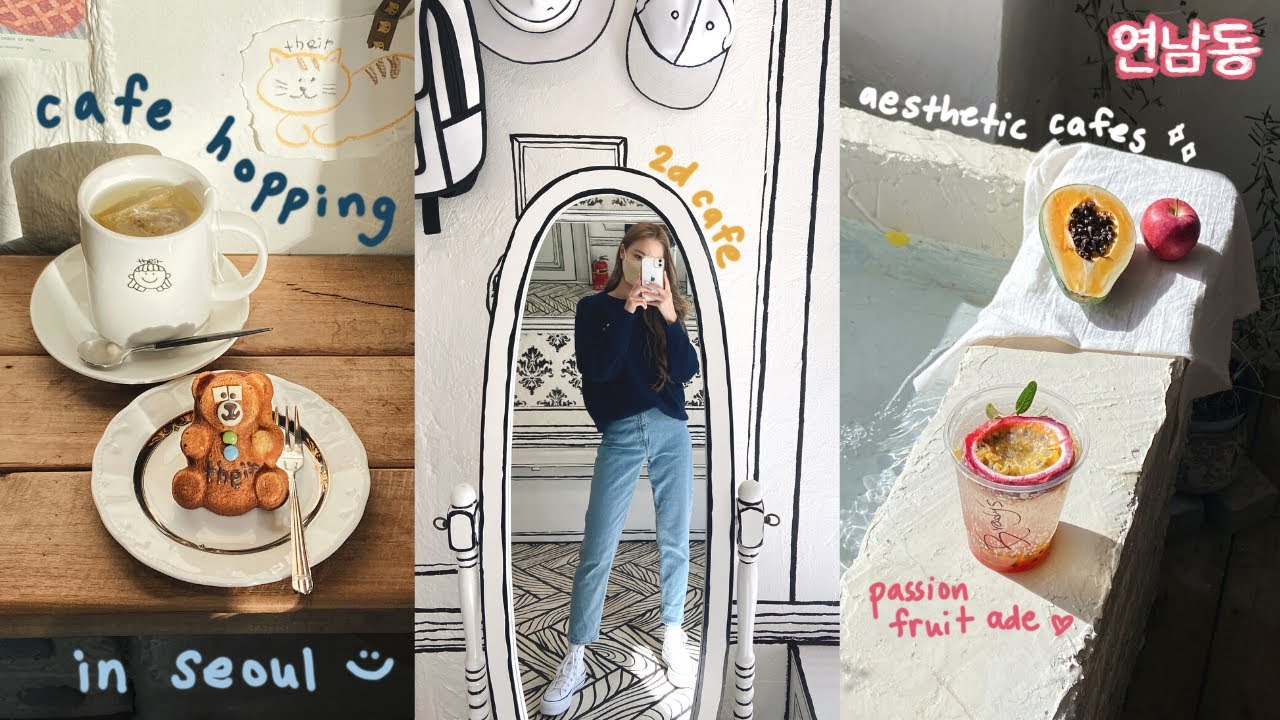 cafe hopping in seoul 🍵 hongdae yeonnam-dong (2d cafe, unagi, stationery shops, aesthetics, sunset)
