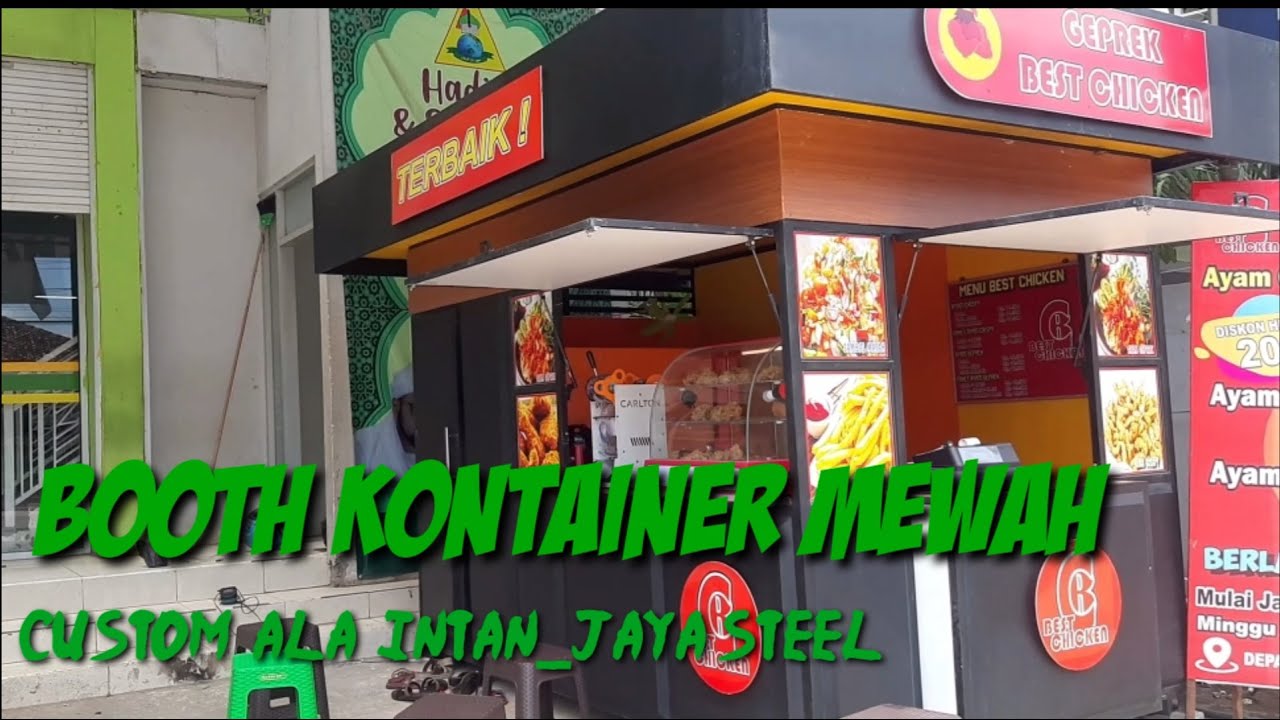 membuat booth container mewah / booth kontainer / toko portable / CUSTOM ala INTAN_JAYA STEEL
