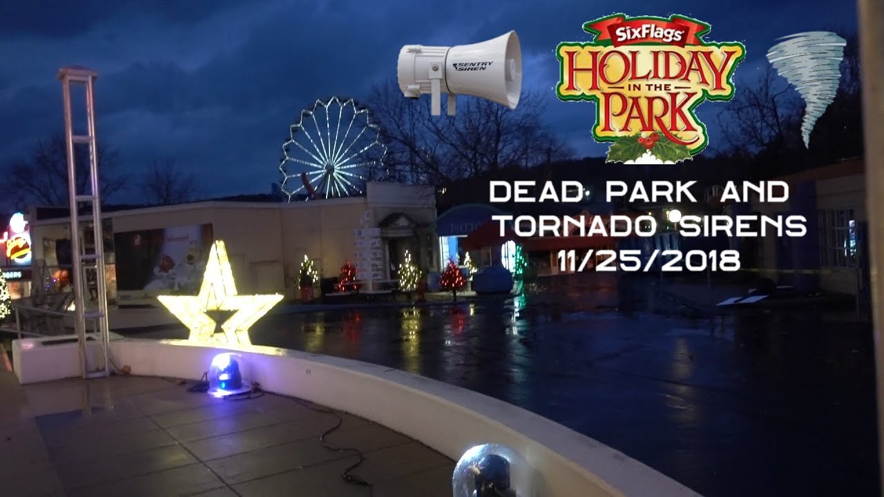 Holiday In The Park 11-25-2018 At Six Flags St. Louis (Dead Park And Tornado Sirens)