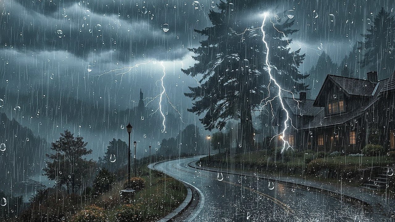 Deep Sleep on a Rainy Night | Heavy Rain with Deepened Sounds For Sleeping & Relaxation