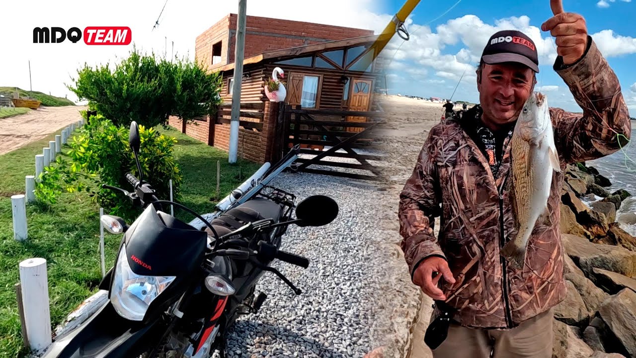 PESCA EN MOTOCICLETA CORVINAS Y ALGO MAS